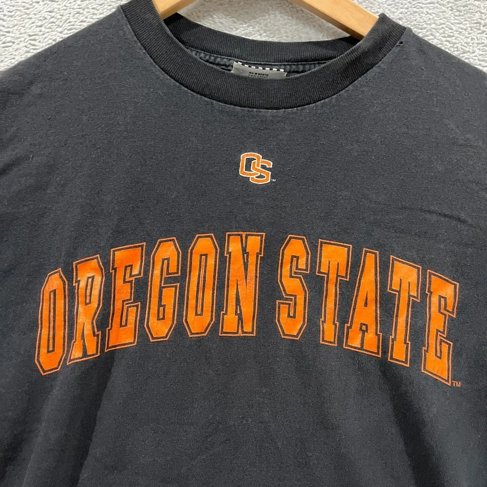 Foot Locker Shirt‎ Mens Medium Black Oregon State Beavers Football NCAA Cotton
